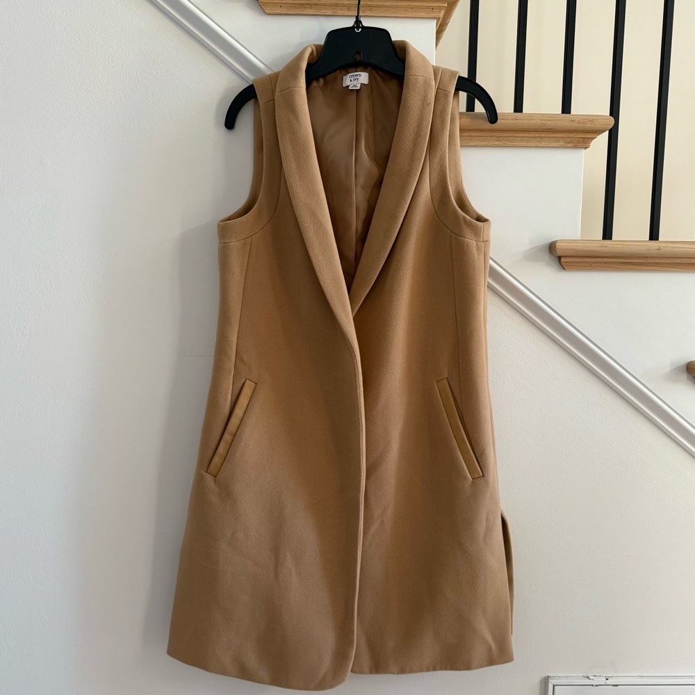 Crown & Ivy Duster Vest, Size XS